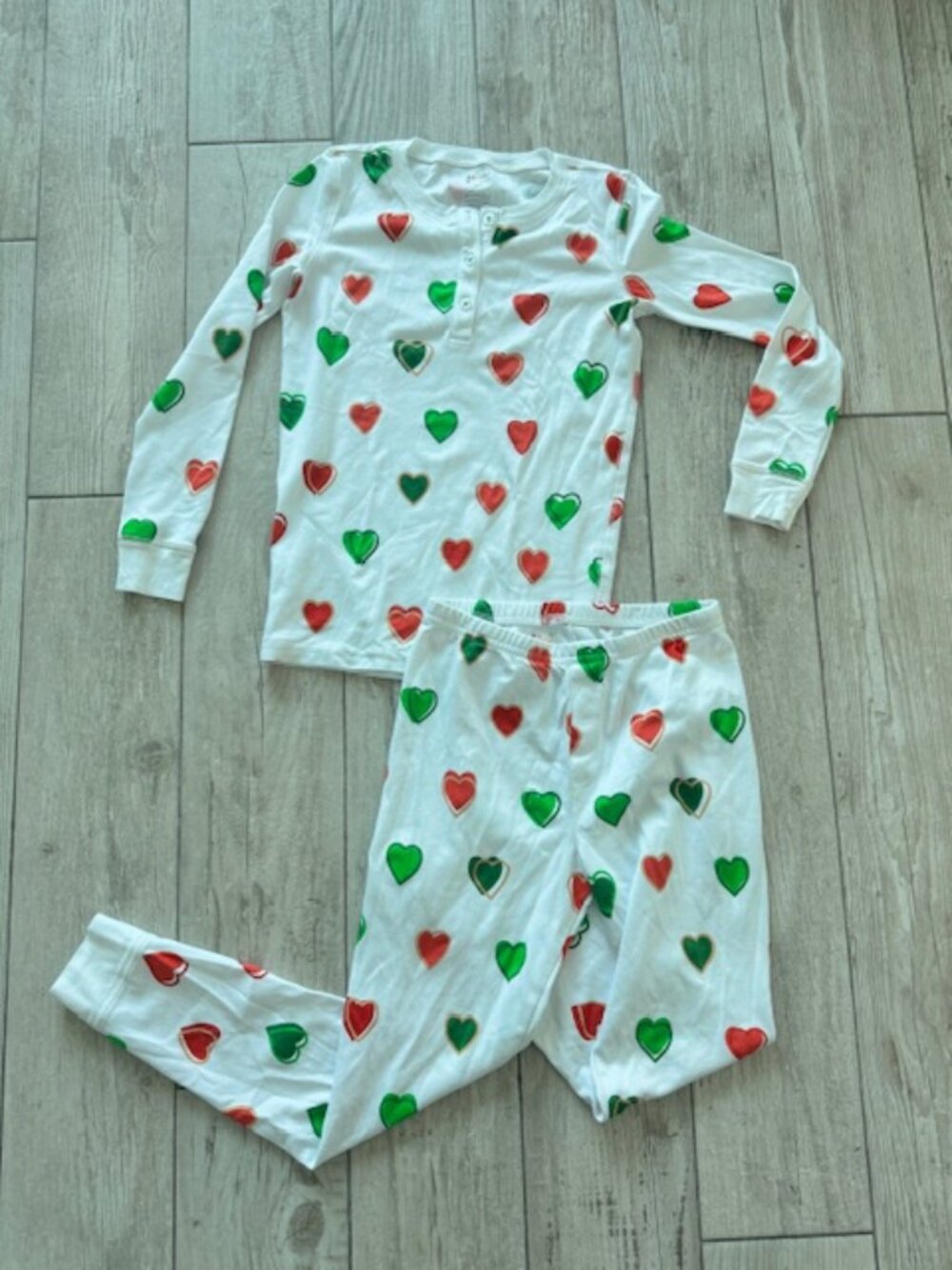 Roller Rabbit Kids Holiday Hears Pajamas Pink sz.10